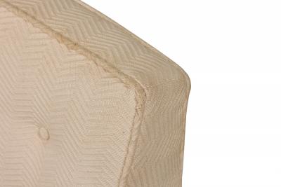 Harvey Probber Harvey Probber Beige Zig Zag Textured Upholstery and Brass Slipper Chairs