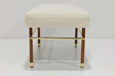 Harvey Probber Harvey Probber Bench in Holly Hunt Upholstery with Brass Trim