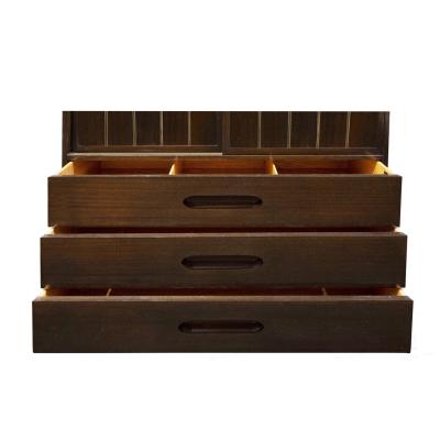 Harvey Probber Harvey Probber Chest of Drawers in Mahogany with Sliding Doors 1950s Signed 