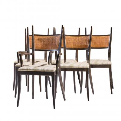 Harvey Probber Harvey Probber Gazelle Mid Century Ebonized Mahogany Dining Chairs Set of 6