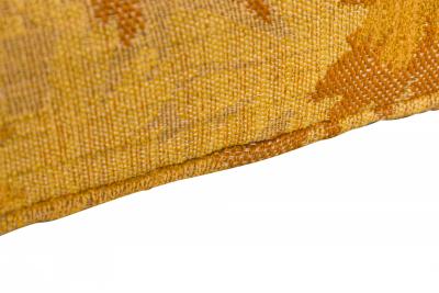 Harvey Probber Harvey Probber Gold and Orange Patterned Upholstered Sled Base Sofa