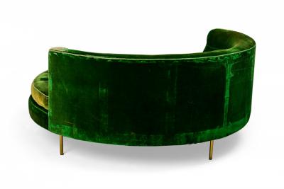 Harvey Probber Harvey Probber Green Velvet Round Sofa