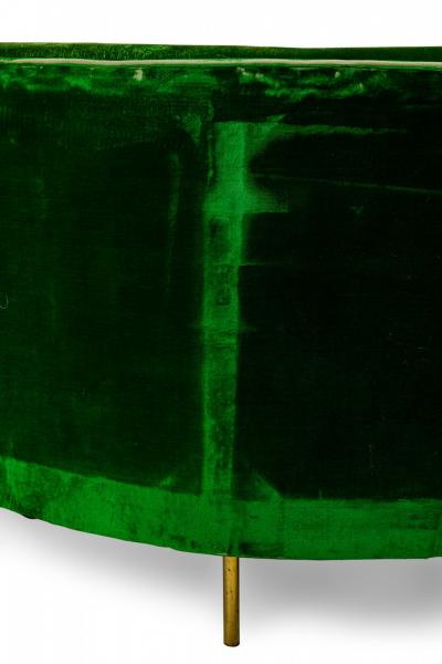 Harvey Probber Harvey Probber Green Velvet Round Sofa