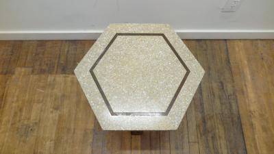 Harvey Probber Harvey Probber Hexagon Terrazzo Side Table