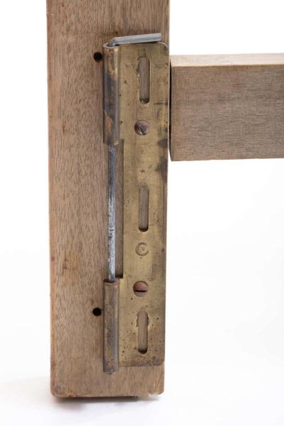 Harvey Probber Harvey Probber King Size Basket Weave Mahogany and Brass Headboard circa 1950s