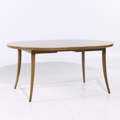 Harvey Probber Harvey Probber MCM Bleached Mahogany Expanding Saber Leg Dining Table w 4 Leaves