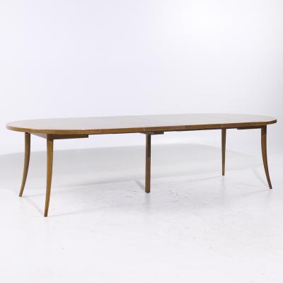 Harvey Probber Harvey Probber MCM Bleached Mahogany Expanding Saber Leg Dining Table w 4 Leaves