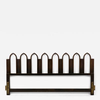 Harvey Probber Harvey Probber Mid Century American Arch King Size Walnut Headboard