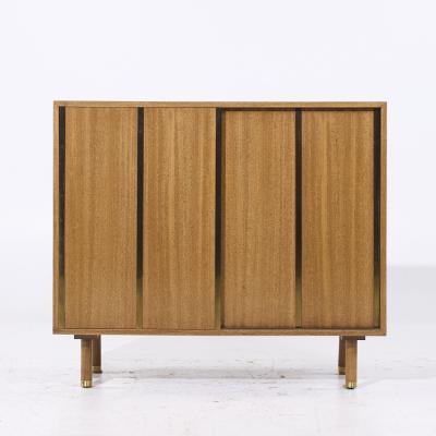 Harvey Probber Harvey Probber Mid Century Brass and Mahogany Credenza