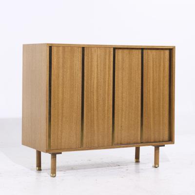 Harvey Probber Harvey Probber Mid Century Brass and Mahogany Credenza