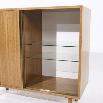 Harvey Probber Harvey Probber Mid Century Brass and Mahogany Credenza