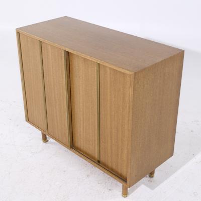 Harvey Probber Harvey Probber Mid Century Brass and Mahogany Credenza