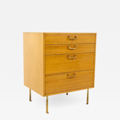 Harvey Probber Harvey Probber Mid Century Mahogany and Brass 4 Drawer Dresser Chest