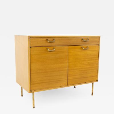 Harvey Probber Harvey Probber Mid Century Mahogany and Brass Compact Credenza
