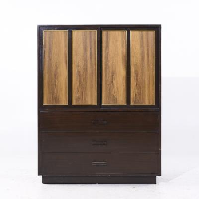 Harvey Probber Harvey Probber Mid Century Rosewood and Mahogany Armoire Highboy Dresser