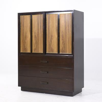 Harvey Probber Harvey Probber Mid Century Rosewood and Mahogany Armoire Highboy Dresser
