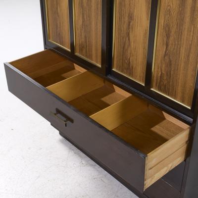 Harvey Probber Harvey Probber Mid Century Rosewood and Mahogany Armoire Highboy Dresser