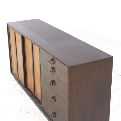 Harvey Probber Harvey Probber Mid Century Rosewood and Mahogany Credenza and Hutch