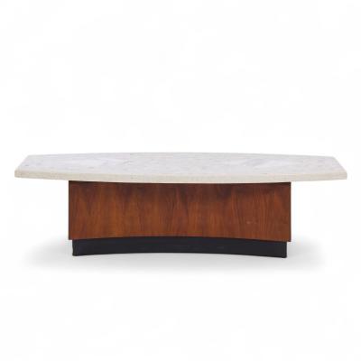Harvey Probber Harvey Probber Mid Century Terrazzo and Walnut Coffee Table