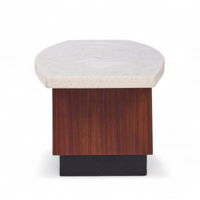 Harvey Probber Harvey Probber Mid Century Terrazzo and Walnut Coffee Table
