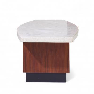 Harvey Probber Harvey Probber Mid Century Terrazzo and Walnut Coffee Table