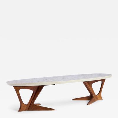 Harvey Probber Harvey Probber Mid Century Walnut and Terrazzo Coffee Table