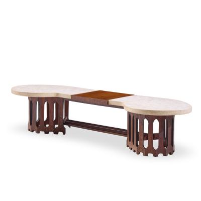 Harvey Probber Harvey Probber Mid Century Walnut and Terrazzo Marble Top Coffee Table