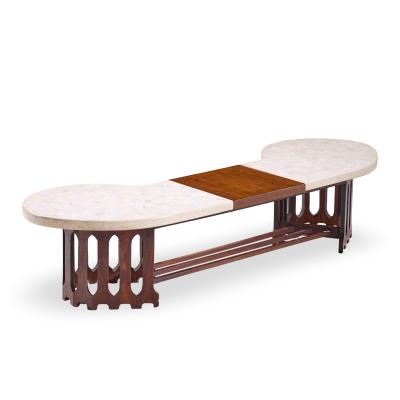 Harvey Probber Harvey Probber Mid Century Walnut and Terrazzo Marble Top Coffee Table