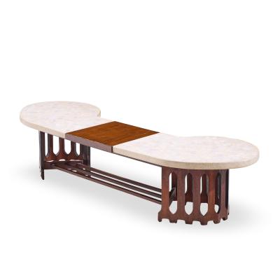 Harvey Probber Harvey Probber Mid Century Walnut and Terrazzo Marble Top Coffee Table