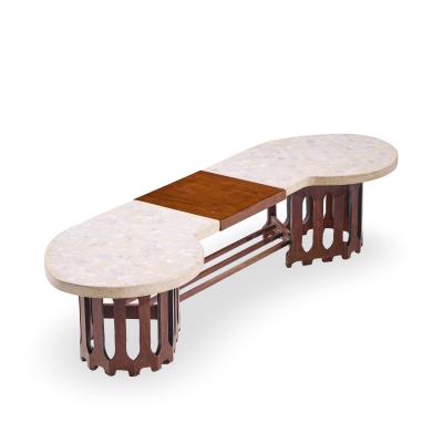 Harvey Probber Harvey Probber Mid Century Walnut and Terrazzo Marble Top Coffee Table