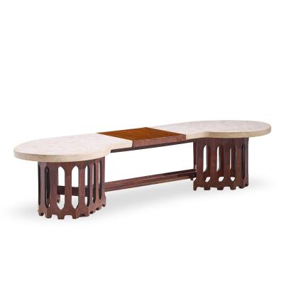 Harvey Probber Harvey Probber Mid Century Walnut and Terrazzo Marble Top Coffee Table