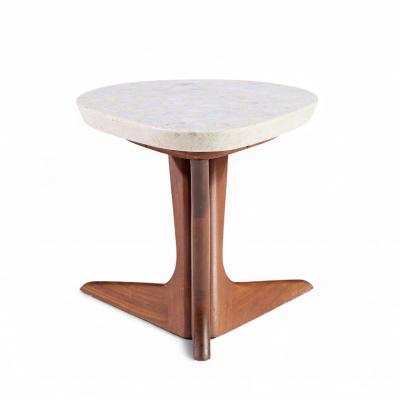Harvey Probber Harvey Probber Mid Century Walnut and Terrazzo Side End Table