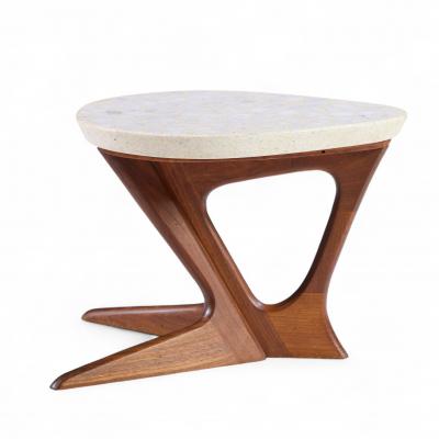 Harvey Probber Harvey Probber Mid Century Walnut and Terrazzo Side End Table