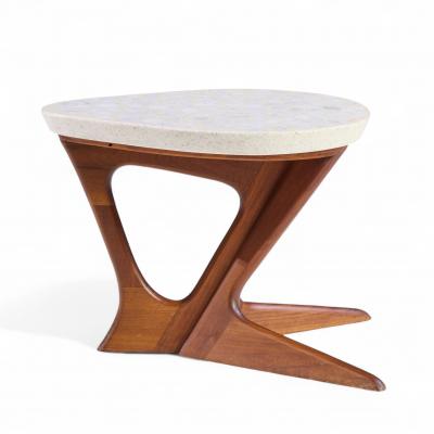 Harvey Probber Harvey Probber Mid Century Walnut and Terrazzo Side End Table