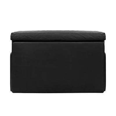 Harvey Probber Harvey Probber Pair of Chic Raphael Lounge Chairs in Black Leather 1982 Signed 