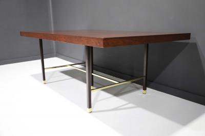 Harvey Probber Harvey Probber Rosewood Dining Table with Brass Trim