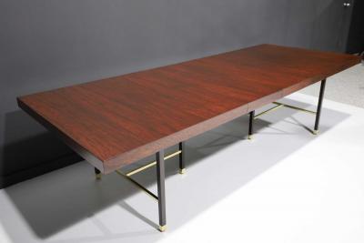 Harvey Probber Harvey Probber Rosewood Dining Table with Brass Trim