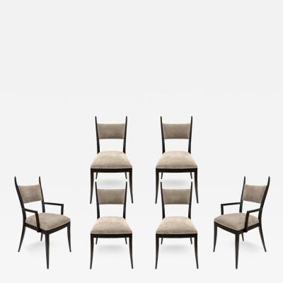 Harvey Probber Harvey Probber Sculptural Set of 6 Mahogany Dining Chairs 1950s