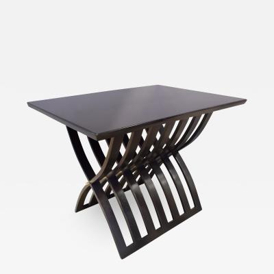 Harvey Probber Sculptural Side Table With Curved Slat Base 1960s - Crest Coffee Table Harveys Harvey Probber Sculptural Side Table With Curved Slat Base 1960s - Crest Coffee Table Harveys