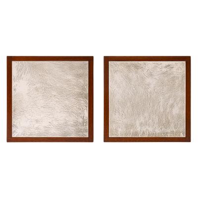 Harvey Probber Harvey Probber Set of 3 Coffee Tables with Enamel on Copper Tops 1950s