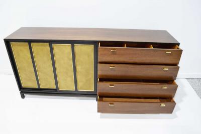 Harvey Probber Harvey Probber Signed Sideboard in Mahogany with Gold Trim 1960s