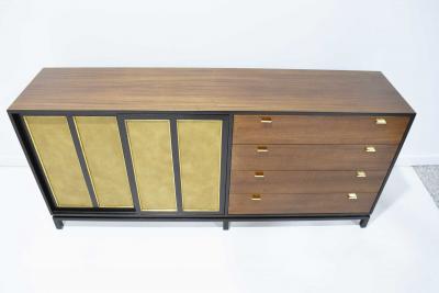 Harvey Probber Harvey Probber Signed Sideboard in Mahogany with Gold Trim 1960s