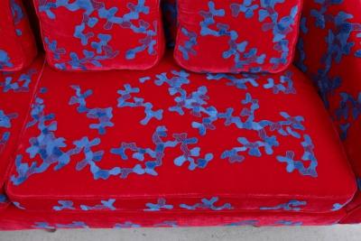 Harvey Probber Harvey Probber Sofa with Jupe by Jackie Hand Embroidered Fabric