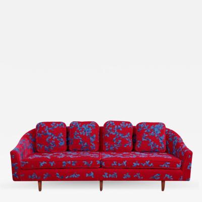 Harvey Probber Harvey Probber Sofa with Jupe by Jackie Hand Embroidered Fabric