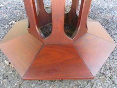 Harvey Probber Harvey Probber Style Walnut Octagon Extension Table 3 Leaves Mid Century Modern