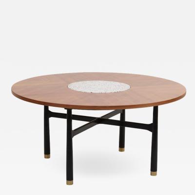 Harvey Probber Huge Harvey Probber Walnut and Terrazzo Marble Table