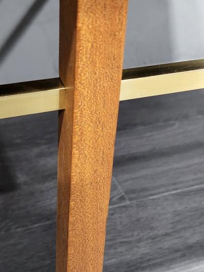 Harvey Probber Large Harvey Probber Bench in Mohair Upholstery with Brass Trim
