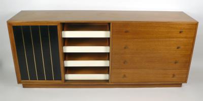 Harvey Probber Leather Faced Probber Cabinet