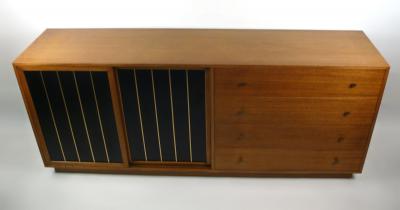 Harvey Probber Leather Faced Probber Cabinet