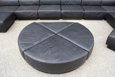 Harvey Probber Leather Sectional Cubo Sofa by Harvey Probber